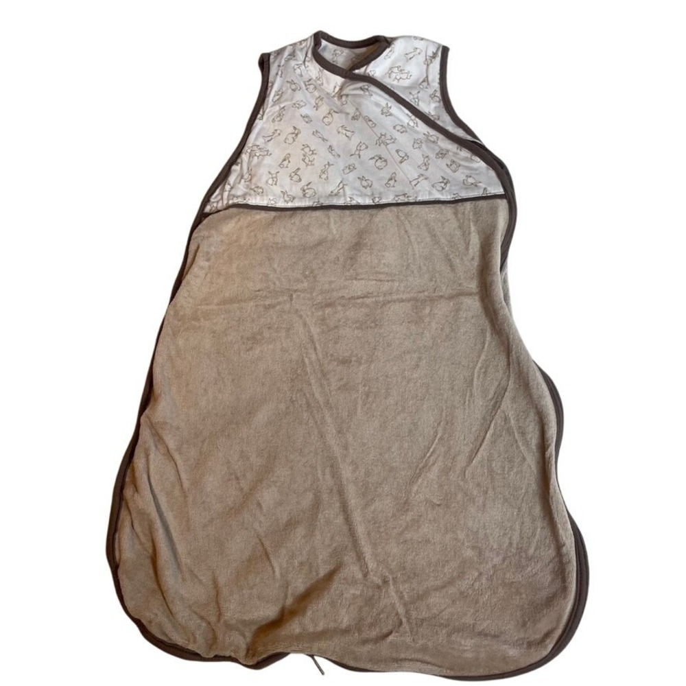 IKEA RODHAKE Baby Sleeping Bag Wearable Blanket Tan White Rabbit Print 0-6M